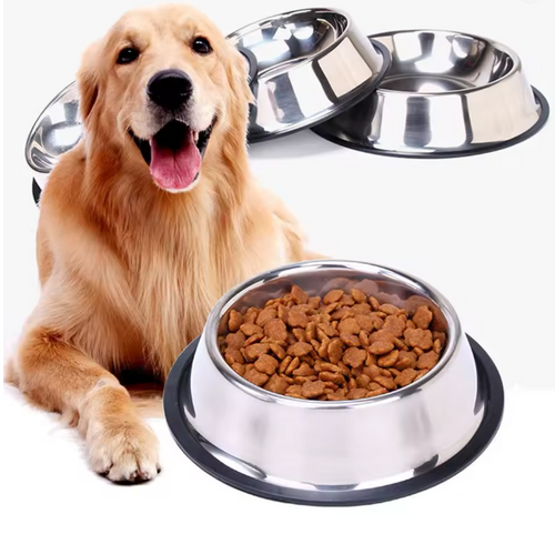 Premium Stainless Steel Dog Bowl - Non-Slip Pet Feeder Dish